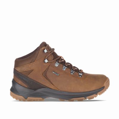 Merrell Erie Mid Leather Waterproof Vandringskängor Herr Bruna (SE596173)